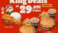 Promo Burger King Paket Kings Deals 29Ribu Terbaru Mei 2022